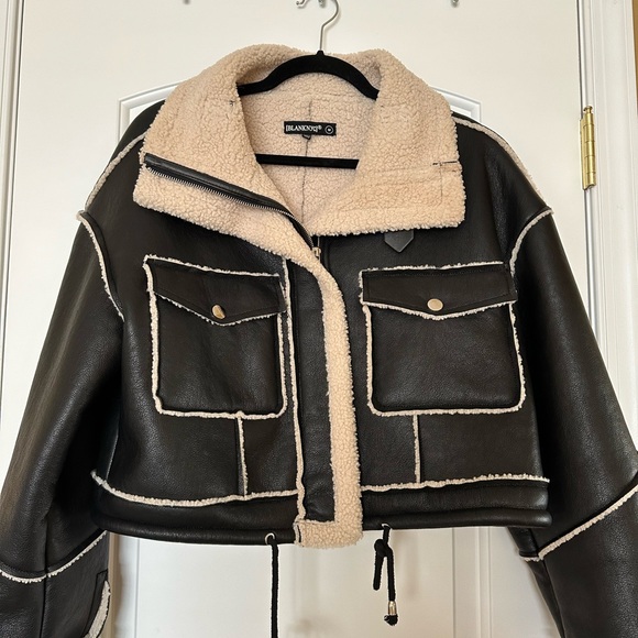 Blank NYC Sherpa Bonded Moto Jacket - Picture 2 of 3